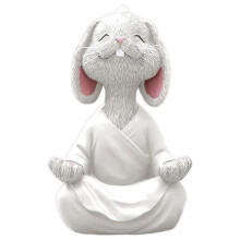 Animal Statues Animal Sculptures Yoga Living Room Garden Decoration Bonsai Desktop Ornaments White