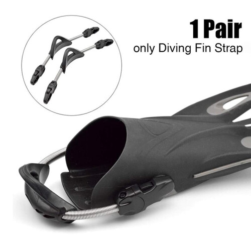 2pcs Diving Fin Strap, Fin Replacement Strap with Quick Release Buckles Heel Straps for Most Fins