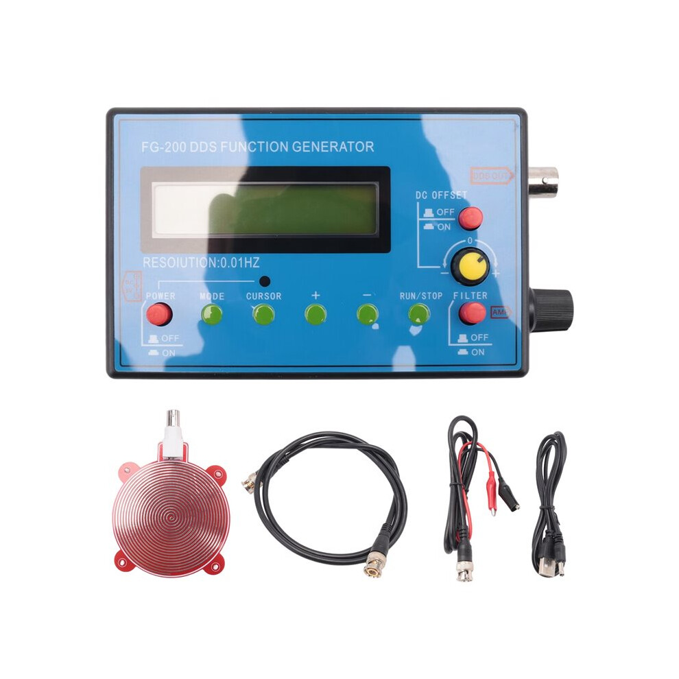 Fg200 Dds Function Signal Generator Frequency Counter 0.01Hz - 500Khz Signal Source Module Sine+Square+Sawtooth Waveform 4712458333543