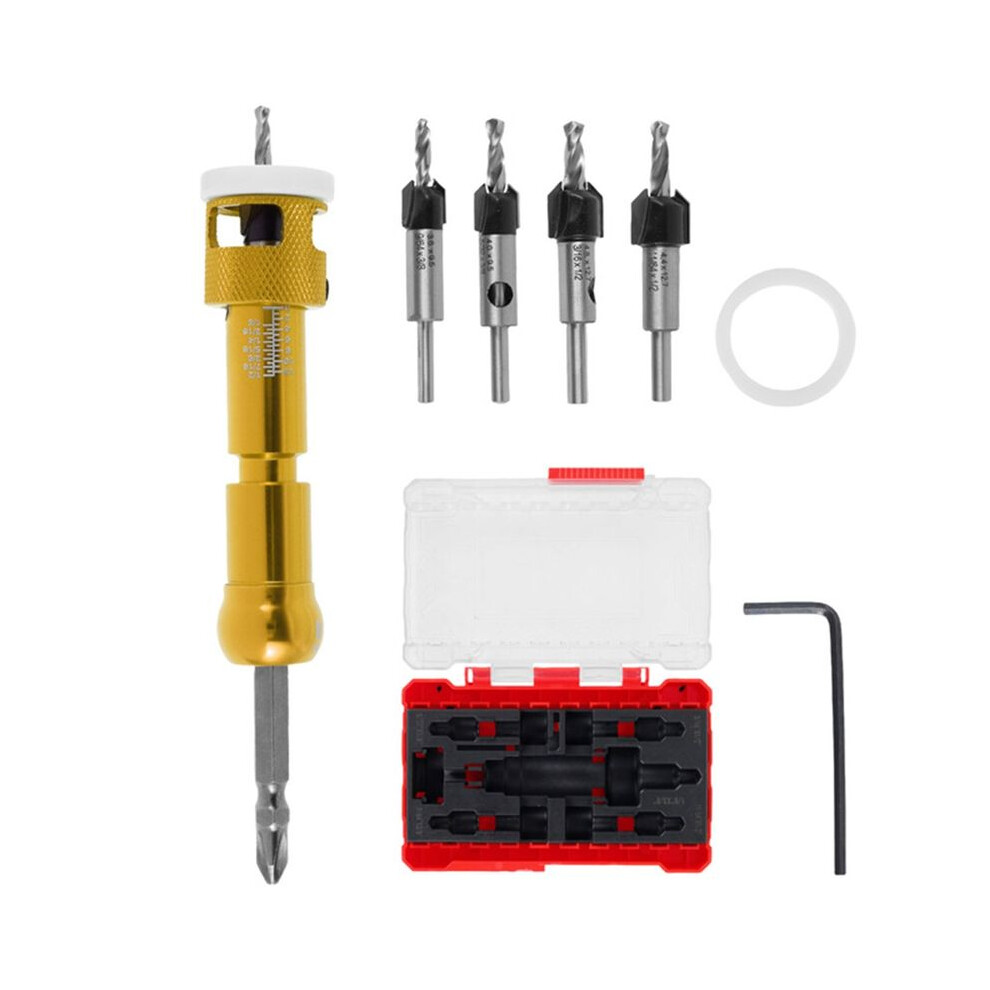 Woodworking Counterbore Drill Step Drill Wood Self-Tapping Screw Punch Holes Drill Bit Installation Tool A 4712801175523