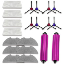 Parts for E20 Robot Vacuum Accessories,4 Pack Filters,8Pack Side Brushes,6 Pack Mop Pods,2 Main Brushes