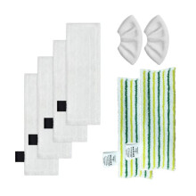 Lot de 8 Chiffons de Rechange pour Nettoyeur Vapeur pour SC1, SC2, SC3, SC4 et SC5 - Accessoires pour Sols - Housses en Microfibre