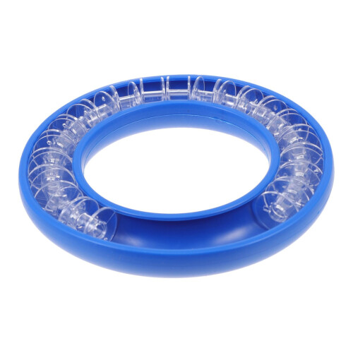 Bobbin Storage Box with Clear Compact Organizer for Sewing and Embroidery Threads, Blue Case
