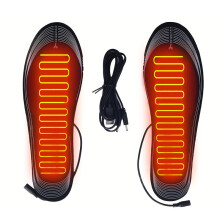 TENGOO 1Pair Palmilhas Aquecidas Elétricas Cortáveis Térmicas Confortáveis USB Recarregáveis Palmilhas para Esqui ao Ar Livre no Inverno