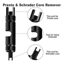 Valve Core Removal Tool Kit, Tubeless Presta Valve Stem , for Tubeless Road and Mountain Bike Tires