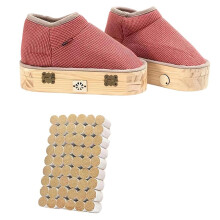 Moxibustion Shoes for Feet, Wooden Sole Foot Therapy, Open Flame Suspension Moxibustion Box