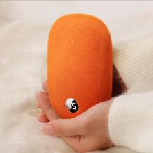 (Orange) 4000mAh Plush Hand Warmer Power Bank 2 In 1 Hot Water Bottle Mini Graphene Hand Warmer Portable Graphene Electric Hand Warmer