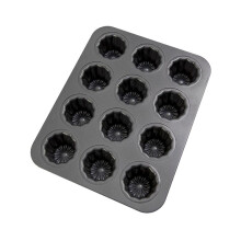 12-WnęKa Canele Foremka do Ciasta NieprzywierająCa Canele Muffin Pieczenie Babeczki Formy do Pieczenia Puddingu w Piekarniku
