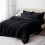 Imperial Rooms (Black , Double) Plain Duvet Cover Single Double King Bed Set Quilt 2