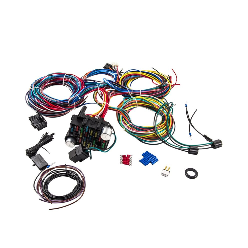 Complete Automotive Wiring Harness Kit For Chevy Mopar Hotrods Ratrods 21 Circuit Wiring Harness Kit 6032382794219