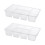 2 Pack Divided Vegetable Trays with Lids, Compartment Refrigerator Snack Boxes, Transparent Refrigerator Storage Boxes 1