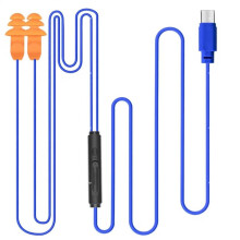 Work Earbuds,USB Type C Wired Headphones with in- Control and Mic,Noise Reduction for Work Construction, Lawn Mowing