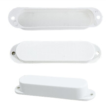 3pcs Single Coil Pickup Covers Sealed Plastic Pickup Covers for Strat Style Electric Guitars White
