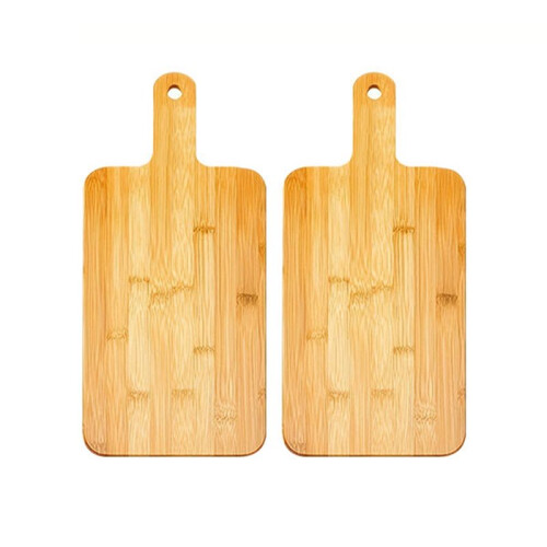 Eco-Friendly Bamboo Chopping Board for Kitchen with Handle - Ideal for Pizza, Bread, Steak S