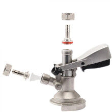 A/D/S Type Keg Coupler All-SS with 8mm Duotight Push-Fit for Homebrewing A