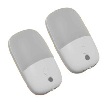 2pack Red and Yellow LED Night Light - Dual Color Modes with Memory, Dimmable for Bedrooms, Nurseries, Bathrooms US Plug