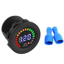12V Motorcycle Car LED Digital Display Voltmeter Waterproof Voltage Volt Meter Gauge Motorbikes Cars Boats