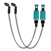 2pcs Bite Alarms Carp Fishing Hangers Bobbins Swingers Indicators Fishing Alarm Swinger Steel Chain Bite Alarm