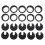 10 pcs 35mm black cable grommet cable outlet desk table wire 1