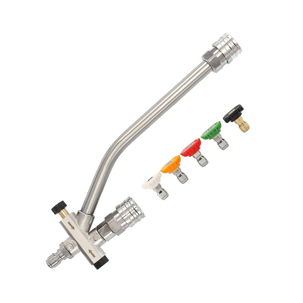 Foam Cannon Dual-Connector Accessory, Pressure Washer Double Tip Attachment For Soap Cannon, 5 Washer Sprayer Nozzles 4713329174463
