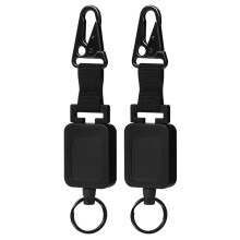 Retractable Carabiner Keychain Ring Extendable Outdoor Reels Easy Pull Back Clip
