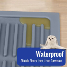 Silicone Cat Litter Mat,24in X 15in Cat Litter Mat, Litter Trapping Mat, Waterproof Under Litter Box Mats,Litter Catcher