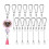 12Pcs Beadable Keychain Bars Silver Bead Keychain Bulk DIY Blank Keychain Bar for Bead Snap Hook Keychain for Making DIY 2