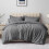Imperial Rooms (Grey, Double) Plain Duvet Cover Single Double King Bed Set Quilt 2