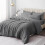 Imperial Rooms (Grey, Double) Plain Duvet Cover Single Double King Bed Set Quilt 1