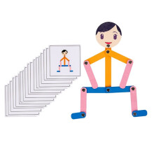 Material Deportivo de Madera para Hombre, Juguetes de Rompecabezas DIY, Juego Educativo, Juguete de Aprendizaje Temprano para Niños, Entrenamiento de
