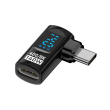 90 Degree USB C Adapter Right Angle U Shape Type C Adapter 40Gbps Data Transfer PD 140W USB4.0 8K 60Hz Converter, C
