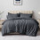 Imperial Rooms (Charcoal, Double) Plain Duvet Cover Single Double King Bed Set Quilt 2