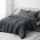 Imperial Rooms (Charcoal, Double) Plain Duvet Cover Single Double King Bed Set Quilt 1
