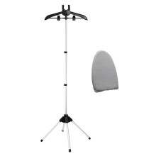 Foldable Garment Steamer Stand with Ironing Gloves for Clothes,Adjustable Steamer Rack with Two Clips for Suit Shirt,B