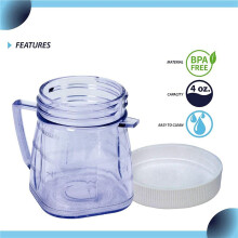 4 Pack Replacement Parts for Izer Most Blender Accessories Compatible with 1 Cup of Plastic Jar