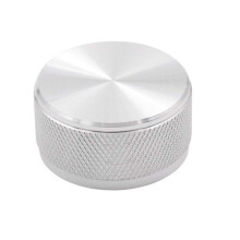 34x17mm CNC Aluminum Knob for Audio Amplifier, Speaker, DAC, CD, Turntable Potentiometer High Precision Control Silver
