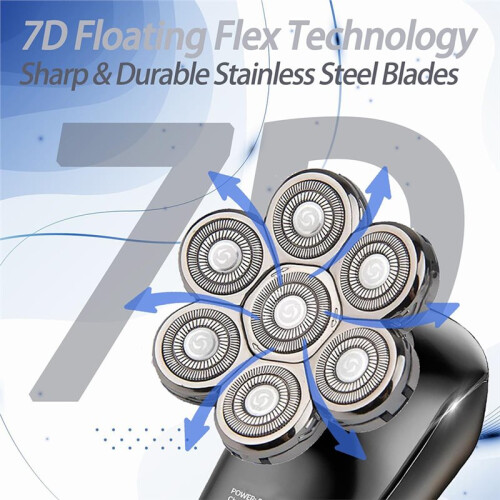 7D Rotary Blades for Bald Men - SHair Clipper Blade Floating Replacement Heads 1