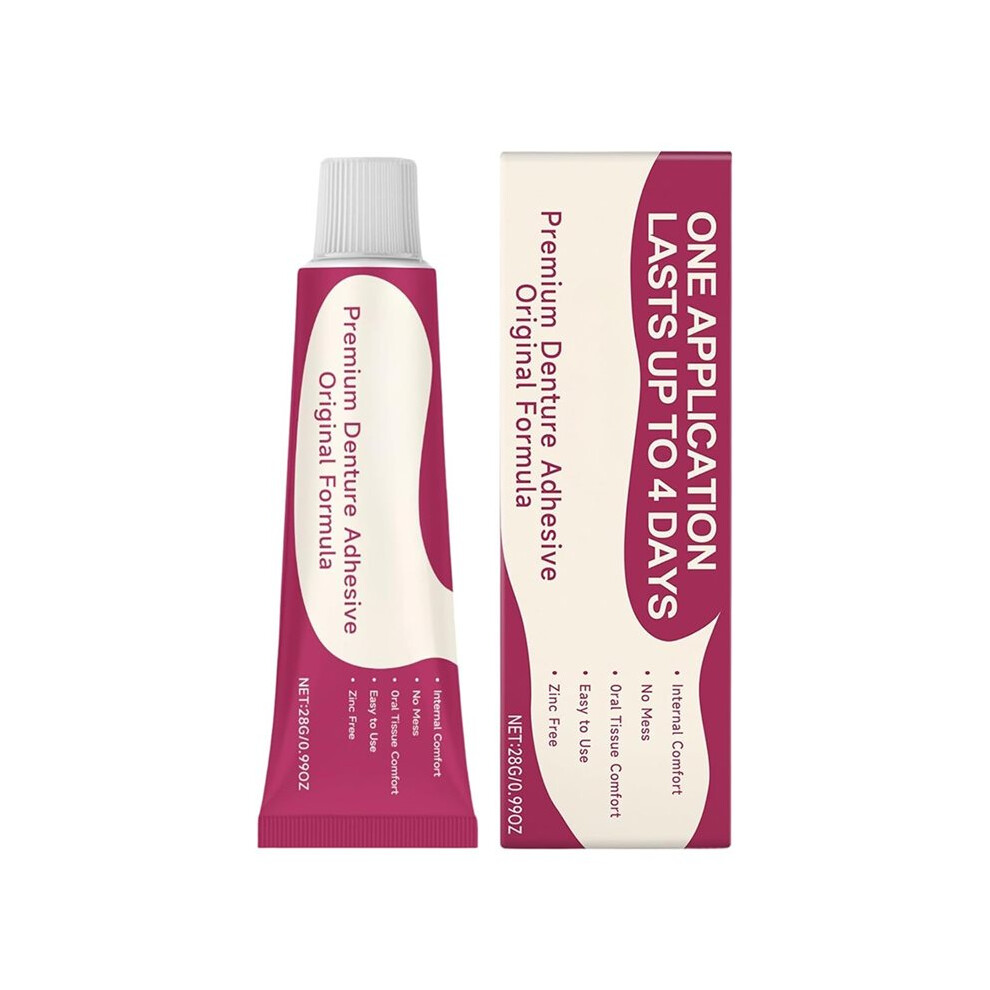 Denture Adhesive Gel for Secure Fit and Comfort, Long-Lasting Hold with Easy Cleaning Option