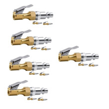 Pack of 15 Closed Air Chuck Tire Inflation Tool with Secure No‑Leak Seal for Consistent Performance