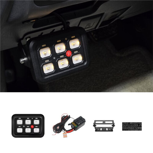 6 Gang  Panel Universal Circuit Control Relay System with Fuse Wiring Harness Automatic Dimmable  Off LED Pod 1