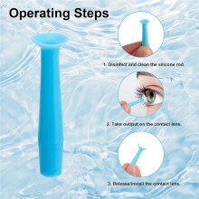 20pcs Silicone Lens Applicator Tools for RGP and Scleral Lenses, Suction Cup Plunger