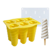 Stampi per Ghiaccioli In Silicone da 2 Pezzi Stampi per Gelato Fatto In Casa per Bambini Macchina per Ghiaccioli per Uso Alimentare, Facile da Pulire,