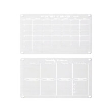 Magnetischer Acrylkalender für Den Kühlschrank, Monatliche Trocken Abwischbare Tafelmarker und Magnetischer Stifthalter, Organisches Glas