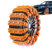 Snow Chains for Tesla Model 3 2024, Reusable AllSeason Tire Traction Studs for Ice and Mud, Orange 10pcs