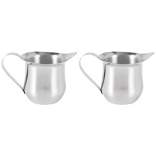 2Pack 3Oz Rostfreier Stahl Glocke MilchkäNnchen Espresso Shot Schaum Krug Latte Kunst Espresso Messen Tasse