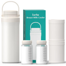 Breast Milk Cooler with 2 Bottles, 22oz Capacity, 360 Cooling and 24Hour Milk Preservation for Travel