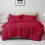 Imperial Rooms (Red, Double) Plain Duvet Cover Single Double King Bed Set Quilt 1