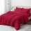 Imperial Rooms (Red, Double) Plain Duvet Cover Single Double King Bed Set Quilt 2
