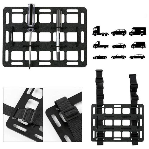 Vehicle Rigid Insert Rack Panel Car Rear  Back Headrest Visor Organizer Panel Storage Cover 1