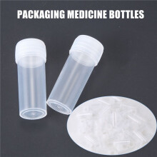 50X Kunststoffprobenflasche 5Ml Reagenzglas Labor AufbewahrungsbehäLter für Kleine FläSchchen + Deckel